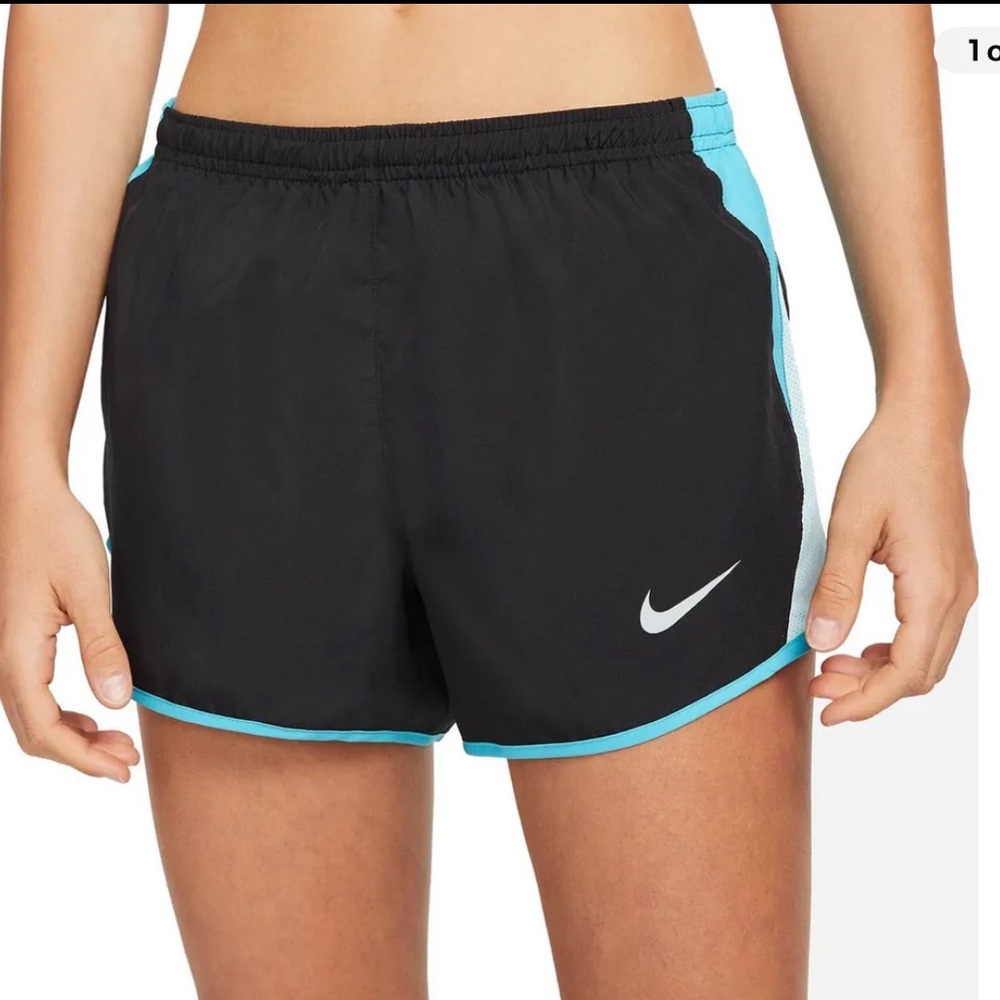 Nike Women's Black Turquoise 10K Running Shorts